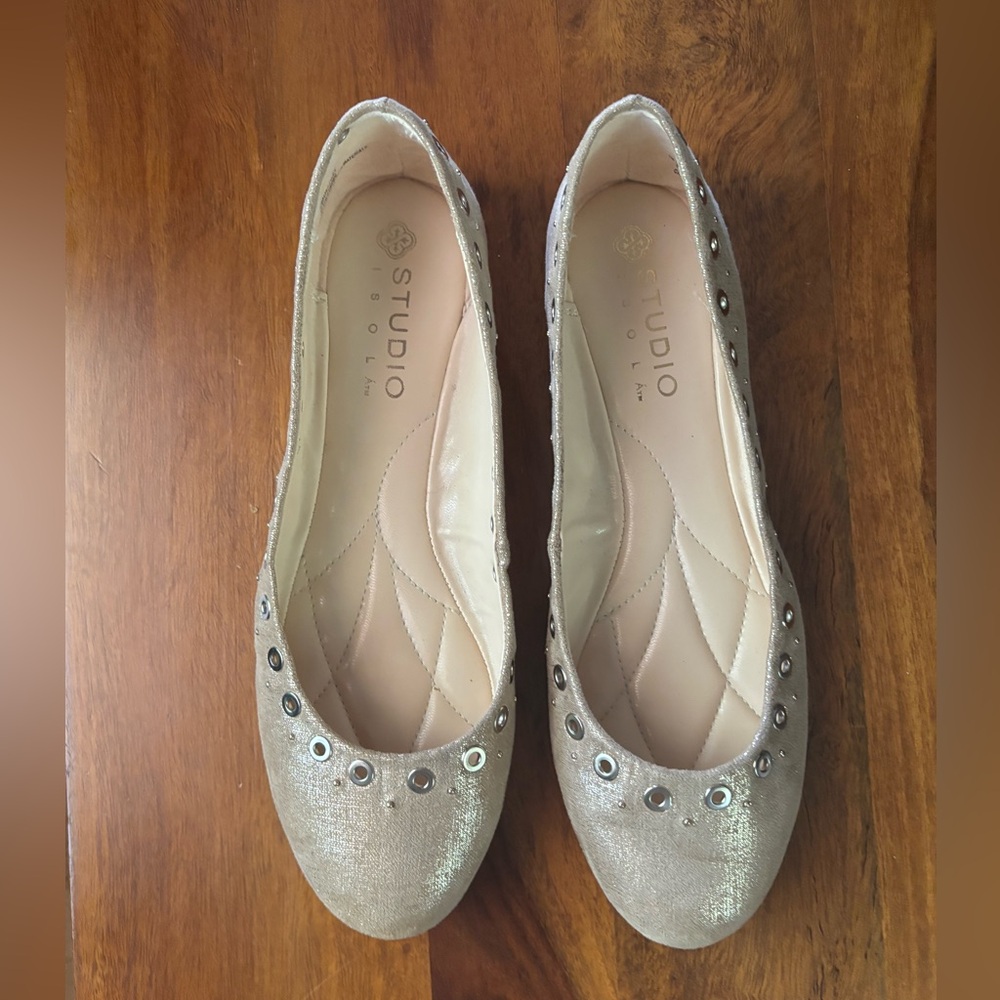 Gold Metallic Ballet Flats